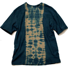 Load image into Gallery viewer, Shibori Tie-Dyed Loop Wheel Organic Cotton T-shirt Short slv “Zebra Stripe”