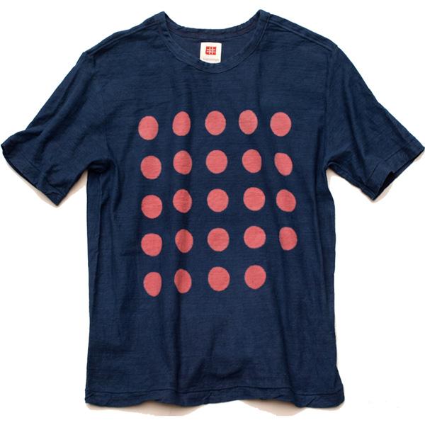 Shibori Tie-Dyed Loop Wheel Organic Cotton T-shirt Short slv “Eyes