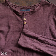 Load image into Gallery viewer, Men's Henley Neck Long Sleeve