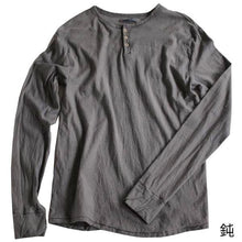 Load image into Gallery viewer, Men's Henley Neck Long Sleeve