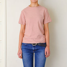 Load image into Gallery viewer, Plain Color Loop Wheel Organic Cotton T-shirts Haizakura-iro Short sleeve / Long sleeve

