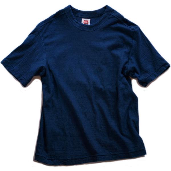 Plain Color Loop Wheel Organic Cotton T-shirts Hanada-iro Short sleeve / Long sleeve