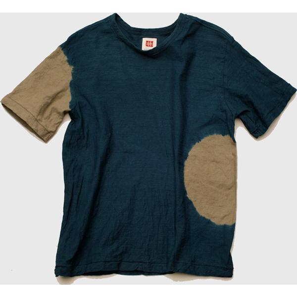 Shibori Tie-Dyed Loop Wheel Organic Cotton T-shirt Short slv “Side Circle”