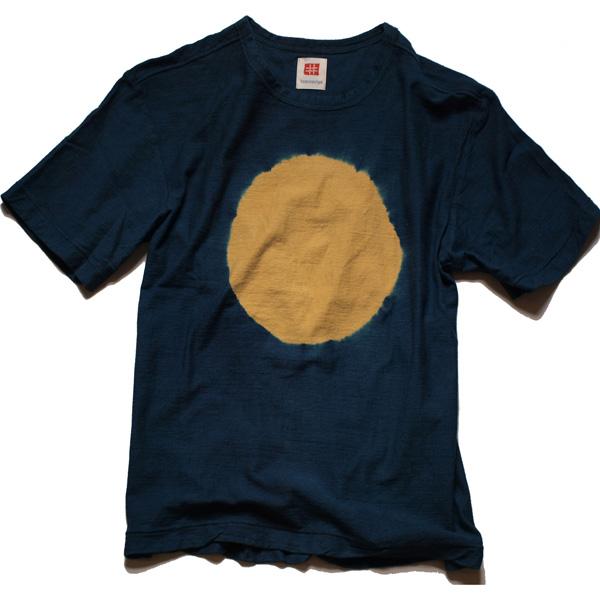 Shibori Tie-Dyed Loop Wheel Organic Cotton T-shirt Short slv “Negative Circle”