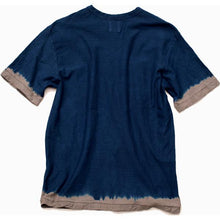 Load image into Gallery viewer, Shibori Tie-Dyed Loop Wheel Organic Cotton T-shirt Short slv “Edge”
