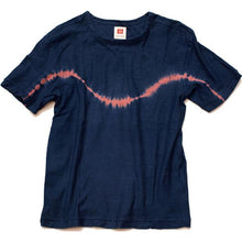 Load image into Gallery viewer, Shibori Tie-Dyed Loop Wheel Organic Cotton T-shirt Short slv “Wavelength”
