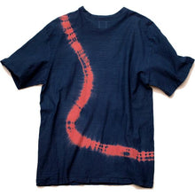 Load image into Gallery viewer, Shibori Tie-Dyed Loop Wheel Organic Cotton T-shirt Short slv “Meandering”
