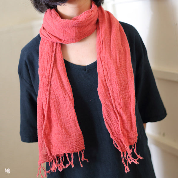 Cotton Gauze Stole – Natural Dye Studio tezomeya Kyoto